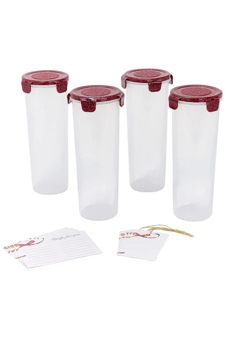 LocknLock 4-Pack Tall Round Canisters